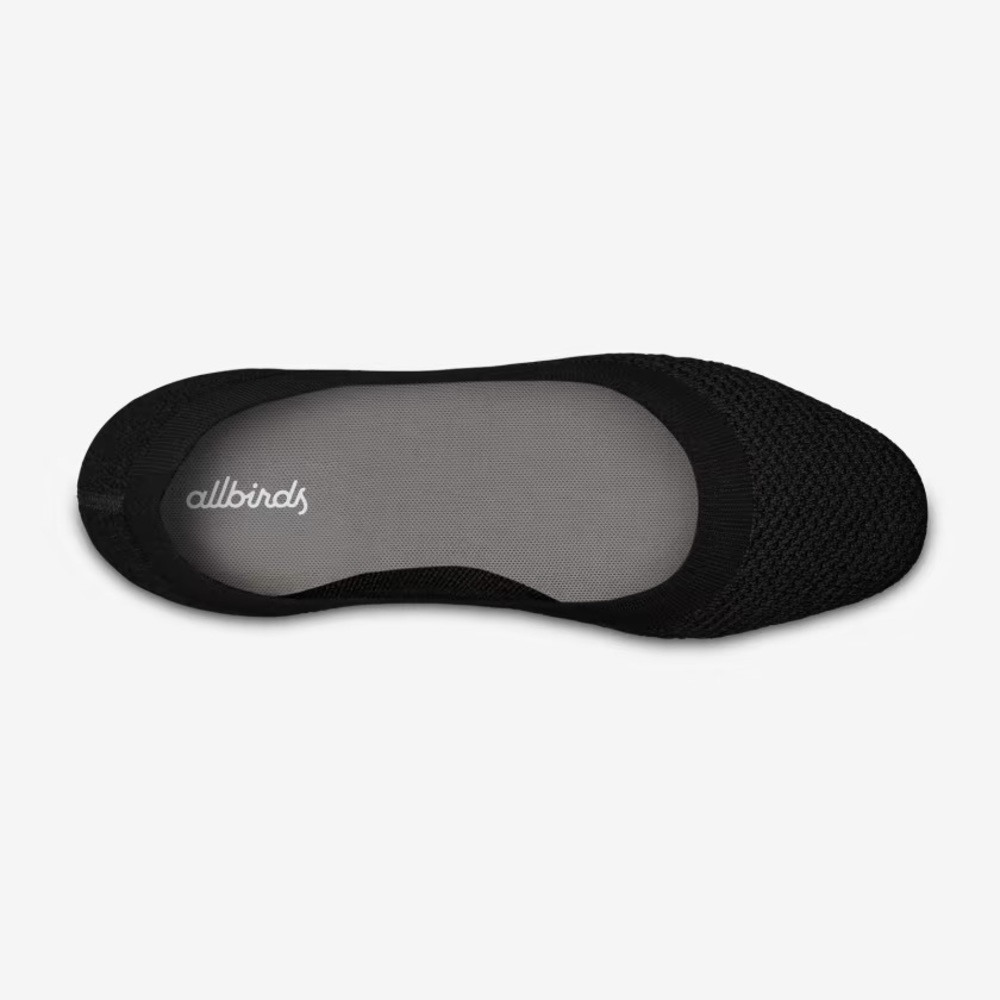 Allbirds Tree Breezers Ballet Flats Jet Black Size 8 Very Good Condition